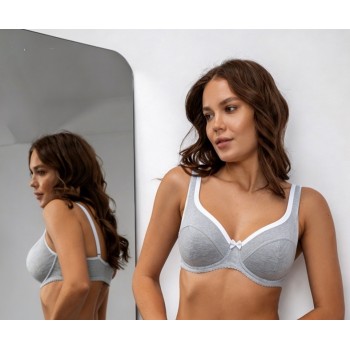 Бюстгальтер хлопковый с усиленной бретелью