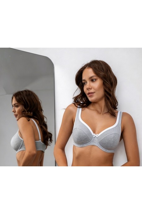 Бюстгальтер хлопковый с усиленной бретелью