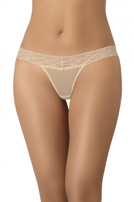 Трусики стринги с сеточкой и кружевом